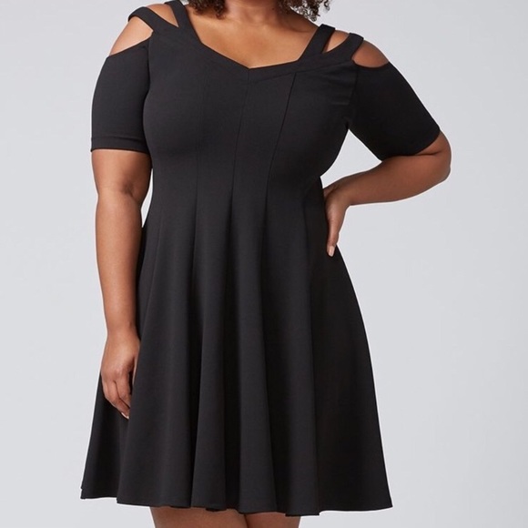 18W Lane Bryant Strappy Shoulder Fit & Flare Dress - Picture 4 of 11